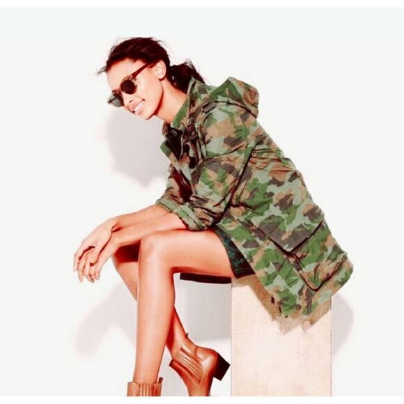 J.Crew Green Camo Utility Jacket XS - Picture 1 of 11